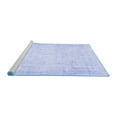 thumbnail image 2 of Ahgly Company Machine Washable Indoor Square Abstract Blue Contemporary Area Rugs, 8' Square, 2 of 4