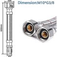 thumbnail image 4 of ZK-G3/8 - M10-60CM Hose Connection Hose Fitting Extended Armored Hose Connection Hose For Faucets YDD, 4 of 5