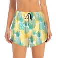 thumbnail image 2 of Sigee Pineapples1 for Women's Athletic Shorts High Waisted Running Shorts Pocket Sporty Short Gym Elastic Workout ShortsSmall, 2 of 9