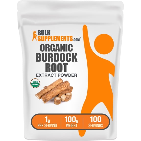 BulkSupplements Organic Burdock Root Extract Powder - 1g per Serving - 100 Grams (3.5 oz) - 100 Servings