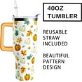 thumbnail image 5 of 40 oz Fall Pumpkin Tumbler With Handle and Straw Lid 40oz Fall Themed Gifts Double Stainless Steel Insulated Fall Cup Travel Coffee Autumn Mug Fall Gifts for Thanksgiving, 5 of 6
