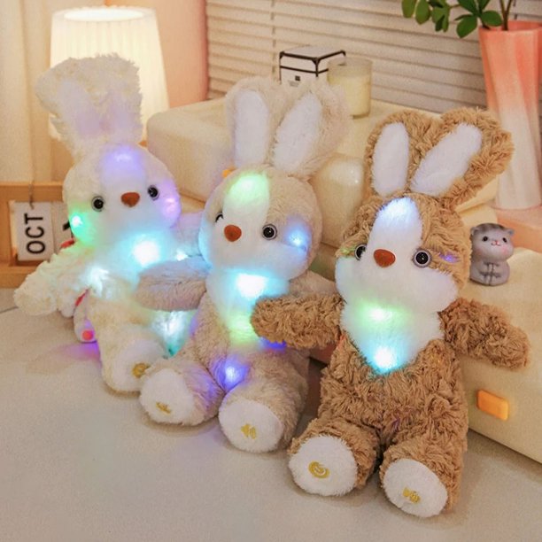 Juguetes de peluche de conejos con babero, Animal de dibujos animados, muñeca de conejito, Linda almohada de felpa, regalos para el Día de los niños, decoración del hogar para niñas336