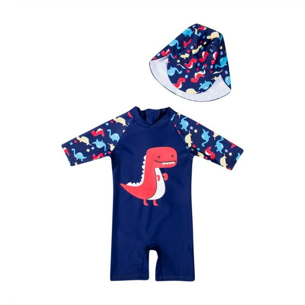 Gaono Newborn Toddler Girls Cute Dinosaur Swimsuit Long Sleeve