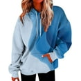thumbnail image 1 of LAICAIW Chandails à Capuche Surdimensionnés pour Femmes 2022 Mode Ombre Décontracté à Cordon de Serrage Chandail Chandail en Molleton Manches Longues avec Poche, 1 of 4