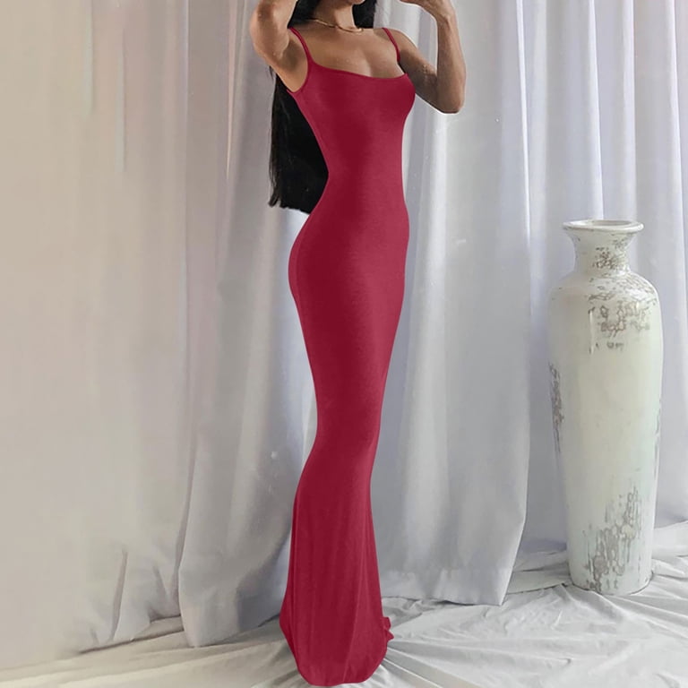 sachin and babi light blue dress BZGTZT Womens Elegant Solid Color Slip Maxi Dress Sleeveless Backless Bodycon Dresses Casual Slim Fit Simple Long Dress, Women's, Size: Large, Black