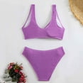 thumbnail image 6 of ylioge Beach Bikini Sets for Women Built in Bras Two Piece Tankini Swimsuits Ladies Trendy Solid No Underwire Bathing Suits 2025, 6 of 8