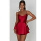 thumbnail image 2 of Vestido corto de verano de color liso, sin espalda, adelgazante, sexy, popular en Europa y América, 2 of 6