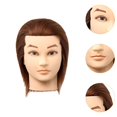 thumbnail image 6 of Vaveren Hair Mannequin Head Portable Doll Head for Braiding Hairdresser Hair Styling Brown, 6 of 8