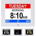 thumbnail image 1 of wonima02 8 inch Digital Day Dementia Clock for Seniors, Medication Reminders Calendar Clock with Day, Week, Date Time for Elderly Vision Impaired, Memory Loss,Recalling Classics Mahogany Grain, 1 of 1