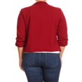 thumbnail image 4 of Women's Plus Size Casual 3/4 Sleeve Office Work Blazer Jacket, 4 of 5