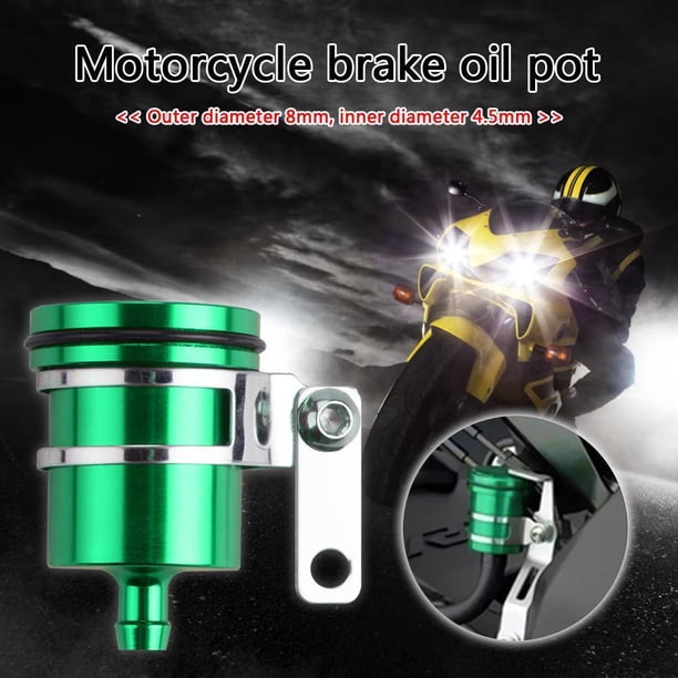 Taza De Fluido Depósito universal de líquido de frenos para motocicleta, depósito de embrague, copa de aceite (verde)