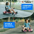 thumbnail image 5 of Hoverboard Go Kart, Hover Cart, Buggy Attachment for 6.5"/8"/10" Hover Boards, Hover Board Accessory to Transform Hover Boards into Go Karts, Purple (Hoverboard not included), 5 of 7