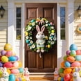 thumbnail image 4 of CaiYueKe Easter Door Cover Curtain Decoration Spring Holiday Party Decor for Home Front Door Wall Hanging Welcome Sign with Bunny Eggs Floral Pattern Festive Celebration Indoor Outdoor Seasonal, 4 of 7
