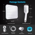 thumbnail image 2 of Ultra-Luxury 10''X7'' Rainfall Shower Head and Handheld Shower Combo with 3-way Water Diverter, Suction Cup Holder, 1.5M Hose, 2 of 10