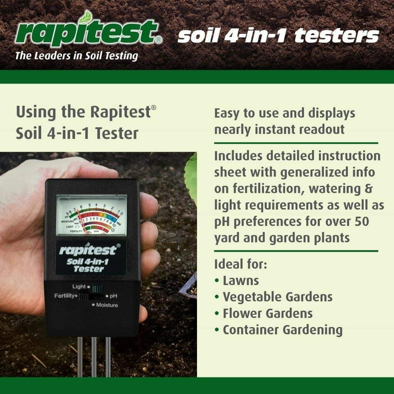 Luster Leaf 1818 Rapitest 4-in-1 Soil Tester for pH