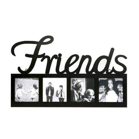 3 Opening Photo Frame Fashioncraft Fashioncraft Friends Large Letter 4 Opening 3 x 3 Black Hanging Photo Frame Novelty Wall Decor and Art ()