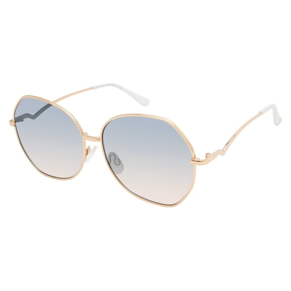 Martha Stewart Women's MS179 Metal UVA and UVB Protective Retro Round Fashion Sunglasses, 58mm