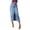 Light Blue #80, variant on Mohiass Women Trendy Denim Maxi Skirt High Waist A-Line Frayed Hem Loose Long Jean Skirt Light Blue L