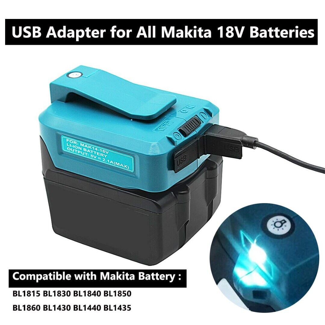 Stationær italiensk Forfærde USB Power Charging Adapter Converter For MAKITA ADP05 14.4V 18V Li-Ion  Battery - Walmart.com