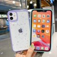 thumbnail image 4 of Compatible with iPhone 12 Pro Case, Clear Candy Color Shiny Glitter Sparkly Shockproof Soft Silicone Women Girls Cases Compatible with iPhone 12/12 Pro-Green, 4 of 8