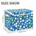 thumbnail image 5 of Yayeee Collapsible Storage Bin with Lid Fabric Closet Decorative Basket with Handles, Blue Dots, 5 of 7