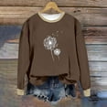 thumbnail image 4 of Posijego Women's Trendy Sweatshirts Graphic Long Sleeve Lightweight Casual Pullover Cute Sweatshirt for Women, 4 of 6