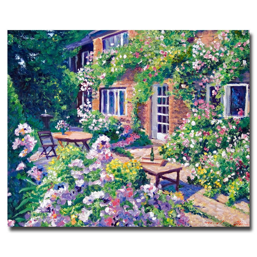 Trademark Art "English Courtyard" Canvas Wall Art by David Lloyd Glover