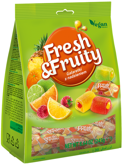 Jelly Fresh & Fruity, Soft fruit jellies, 245g