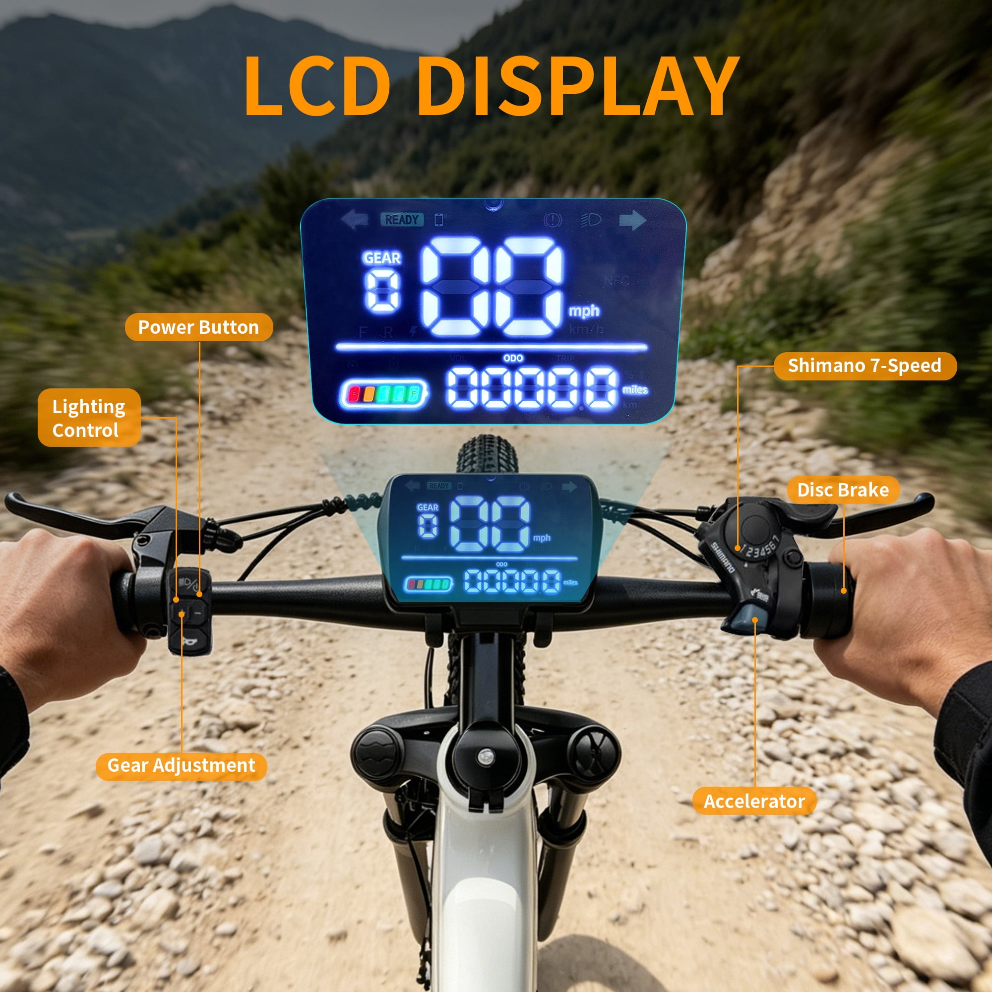 26 inch Adult Electric Bike, 750W Peak Commuter Ebike, Electric Mountain Bike 50 Mile Range, 20 mph, 7-Speed,UL2849 - White