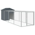 thumbnail image 2 of vidaXL Chicken Cage with Run Anthracite 46.1"x320.1"x48.4" Galvanized Steel, 2 of 8