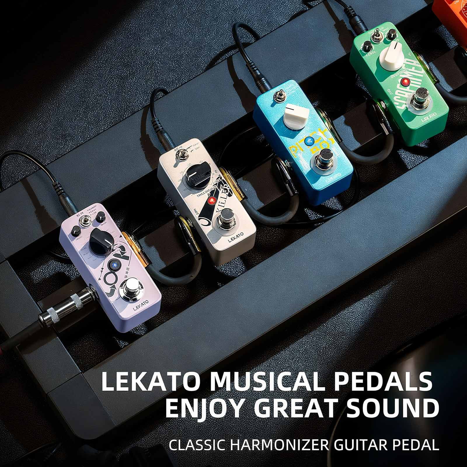 LEKATO Harmonizer Mini Pitch Shifter Pedal Compact Guitar Effects with Harmony Pitch Shift Detune Modes