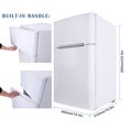thumbnail image 7 of Northair 3.2 Cu ft Compact Mini Refrigerator Separate Freezer, Small Fridge Double 2-Door Adjustable Removable Retro Stainless Steel Shelves, 7 of 7