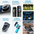 thumbnail image 3 of SJCAM C300 Vlogging Combo, 4K Pocket Action Camera,7Hour Power,6-Axis Stabilization,Dual-Touch Screen 154° Wide FOV Video Body Camera,Waterproof,for Vlogging YouTube Creators,Black, 3 of 9
