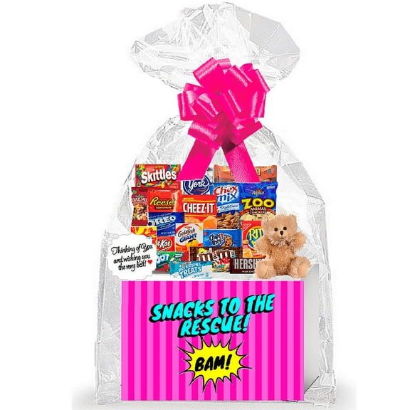 Superhero Girl Snacks to The Rescue Thinking of You Cookies, Candy & More Care Package Assortment Variety Gift Box Bundle Set
