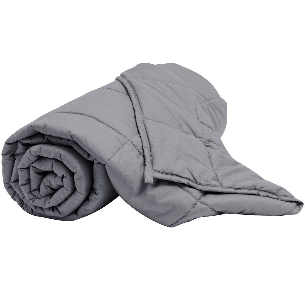 Puredown 20LB Dark Gray Weighted Blanket For Natural Deep Sleep, Reduce