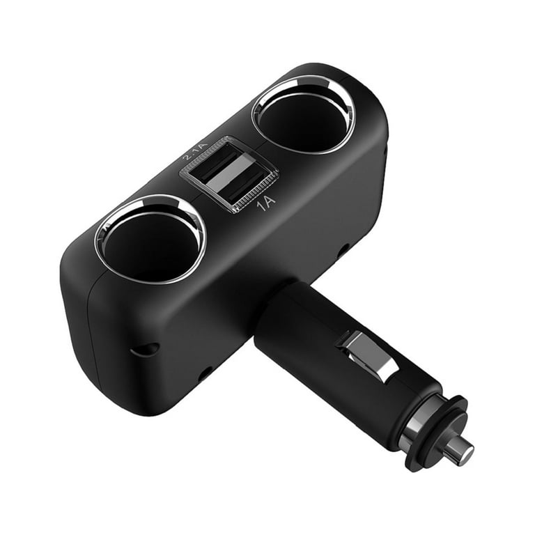 Auto Drive Dual 12V/24V Cigarette Lighter Socket Adapter with Two USB  Charging Ports, Compatible with Smartphones and Tablets