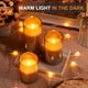 thumbnail image 3 of Velas sin llama Tyawon Glass con control remoto y temporizador (paquete de 3), 3 of 7
