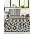 thumbnail image 5 of Unique Loom Outdoor Trellis Collection Area Rug - Tulsa (8' x 10' Rectangle Black/Cream), 5 of 7