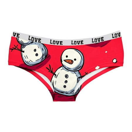 LARUYEKO Sexy Breathable Christmas Panties for Women Women s Cotton Underwear High Waisted Ladies Full Coverage Panties High-Cut Stretch Cool Underwear