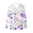 thumbnail image 5 of ICHUANYI Liquidación Moda Mujer Verano Sexy Doblez Impreso Regular Mujeres Manga Larga Cuello En V Botón ICHUANYI WER202308230847, 5 of 5