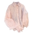 thumbnail image 3 of Camisetas para mujer,Camiseta de verano de manga larga con cuello redondo para mujer, corte cómodo e informal, mezcla de algodón suave, largo regular para usar en casa, sopatenor, 3 of 8