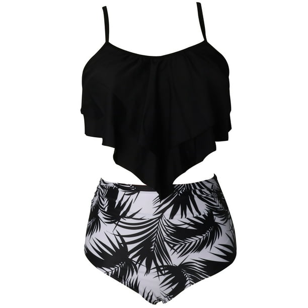 Bikini Bikini Child Split Ladies Suit Swimsuit Swimsuit Leaf Mother