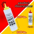 thumbnail image 3 of BBQ Slogan Condiment Bottle Dispensers, 8.37x2.25in (Pack of 2) Mustard Ketchup Squeeze Bottles Set Home Kitchen Picnic Cooking Essential Grilling BBQ Sauce Accessory & CUSTOM Storage Carrier, 3 of 8