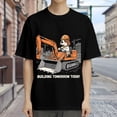 thumbnail image 3 of T Shirt for Men, Building Tomorrow Today,Dog Construction Print, Vintage Graphic Tees Men, 23986022,XXL, 3 of 8