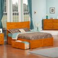 thumbnail image 2 of Leo & Lacey Lit de Plateforme de Rangement Complet Urbain en Caramel, 2 of 4