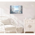 thumbnail image 2 of Coastal Flower Bathroom Canvas Wall Art Farmhouse Cotton Bouquet and Butterfly Bathroom on Window Wall Decor Rustic Blue Beach Butterfly Poster Print for Living Room Bedroom Restroom Home Decoration, 2 of 5
