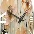 thumbnail image 3 of Designart - Peach Blossoming composition I - Abstract Botanicals Oversized Wall Clock, 3 of 5