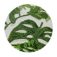 thumbnail image 4 of WYYP Leaf Pattern Round Tablecloth Waterproof Resistant Fabric 100% Polyester Fiber White, 4 of 8