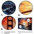 thumbnail image 3 of Designart "Golden Gateway Orange Bridge I" Bridges Floater Framed Wall Art Print, 3 of 7