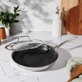 thumbnail image 3 of Henckels Paradigm Ceramic 12-inch Stainless Steel Dual Performance Fry Pan with Lid, 3 of 10